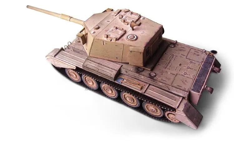 Wot Tank World No029 FV4101 Tank + Scene Paper Model Manual DIY